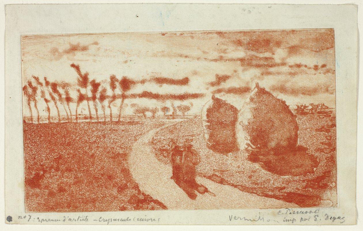 Crépuscule avec meules de foin - Camille Pissarro