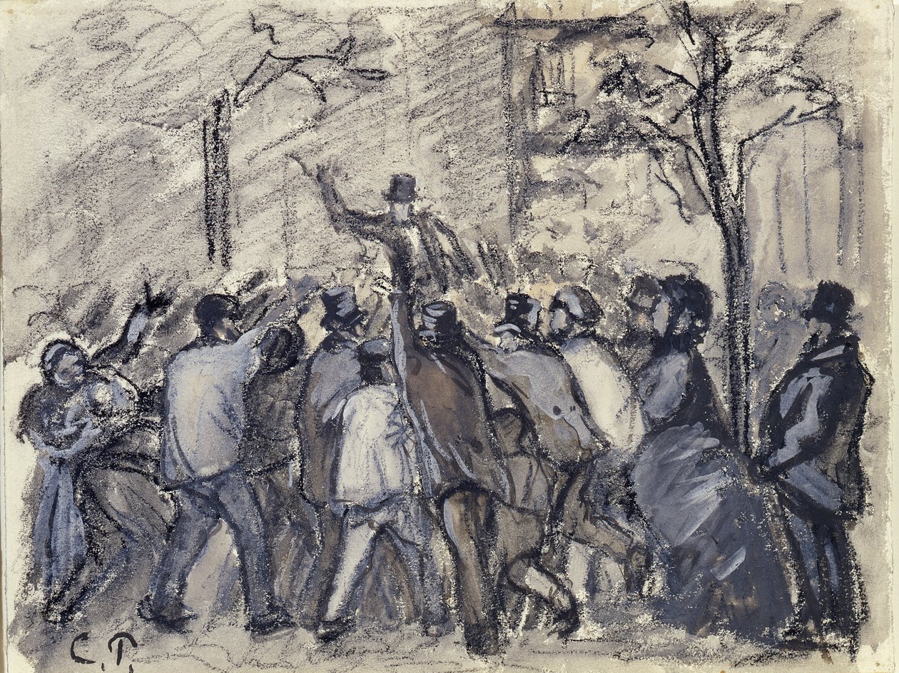 Soulèvement urbain à Paris - Camille Jacob Pissarro