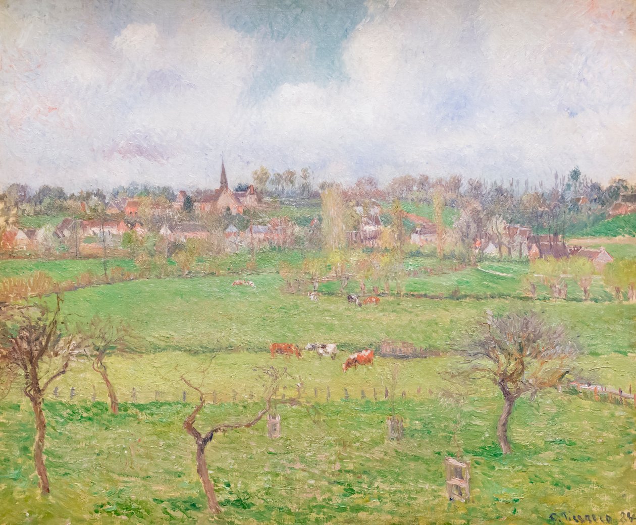 Vue de Bazincourt - Camille Pissarro