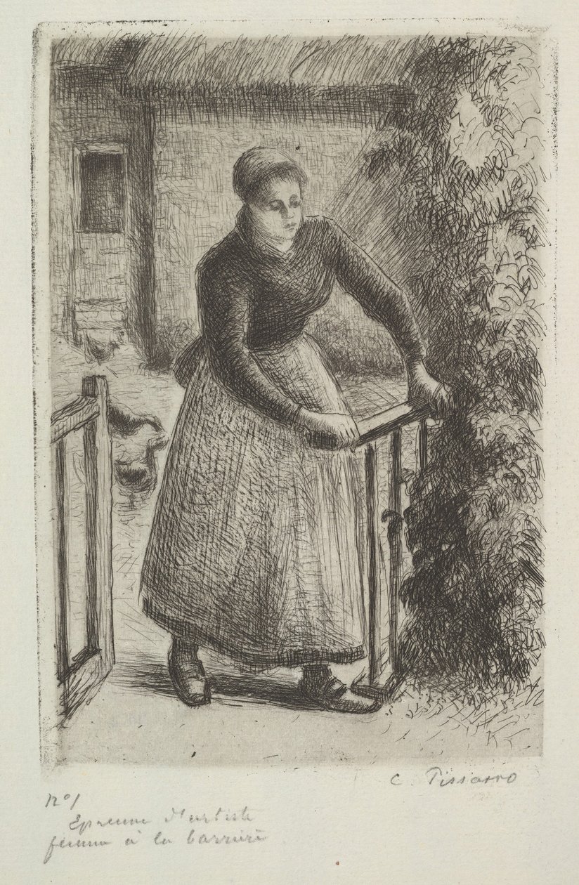 Femme à la porte, 1889 - Camille Jacob Pissarro