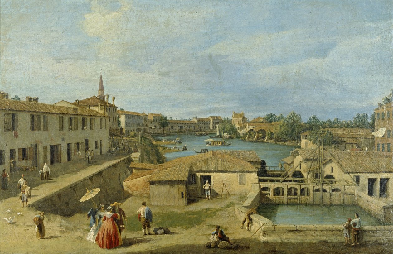 Vue de Dolo sur le canal de la Brenta, vers 1725-29 - Giovanni Antonio Canal