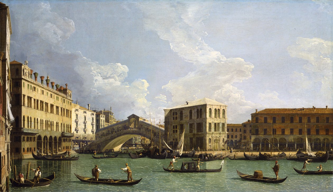 Vue du Pont du Rialto, depuis le Nord, vers 1734-35 - Giovanni Antonio Canal