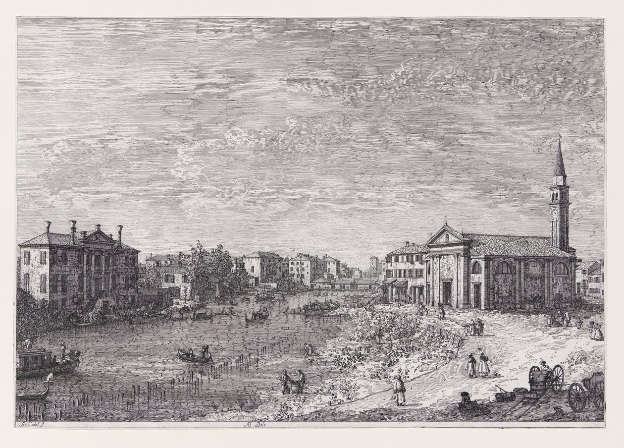 À Dolo, de la série Vedute (Vues) - Canaletto (Giovanni Antonio Canal)
