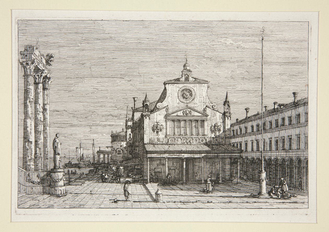 Vue imaginaire de S. Giacomo Di Rialto, de la série Vedute (Vues) - Canaletto (Giovanni Antonio Canal)