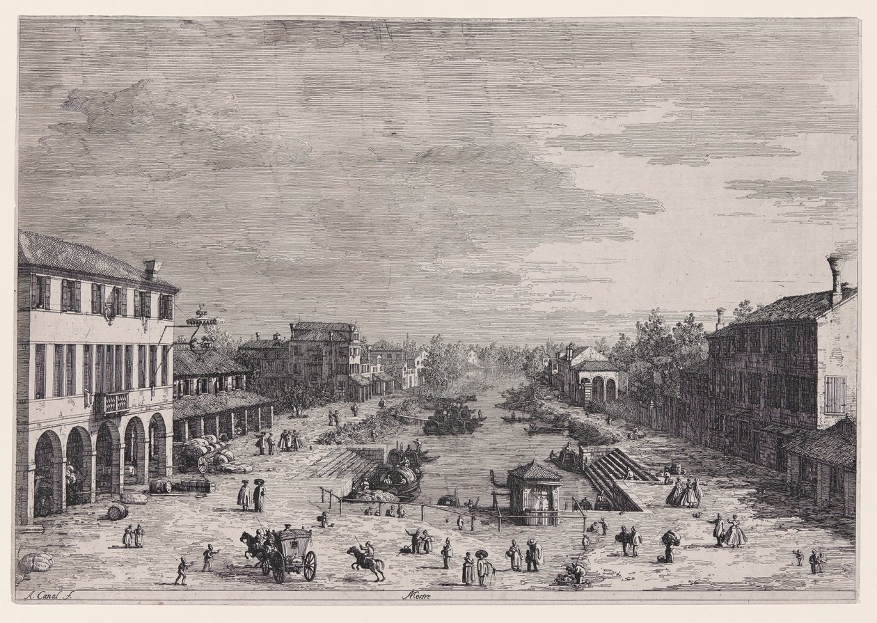 Mestre, de la série Vedute - Canaletto (Giovanni Antonio Canal)