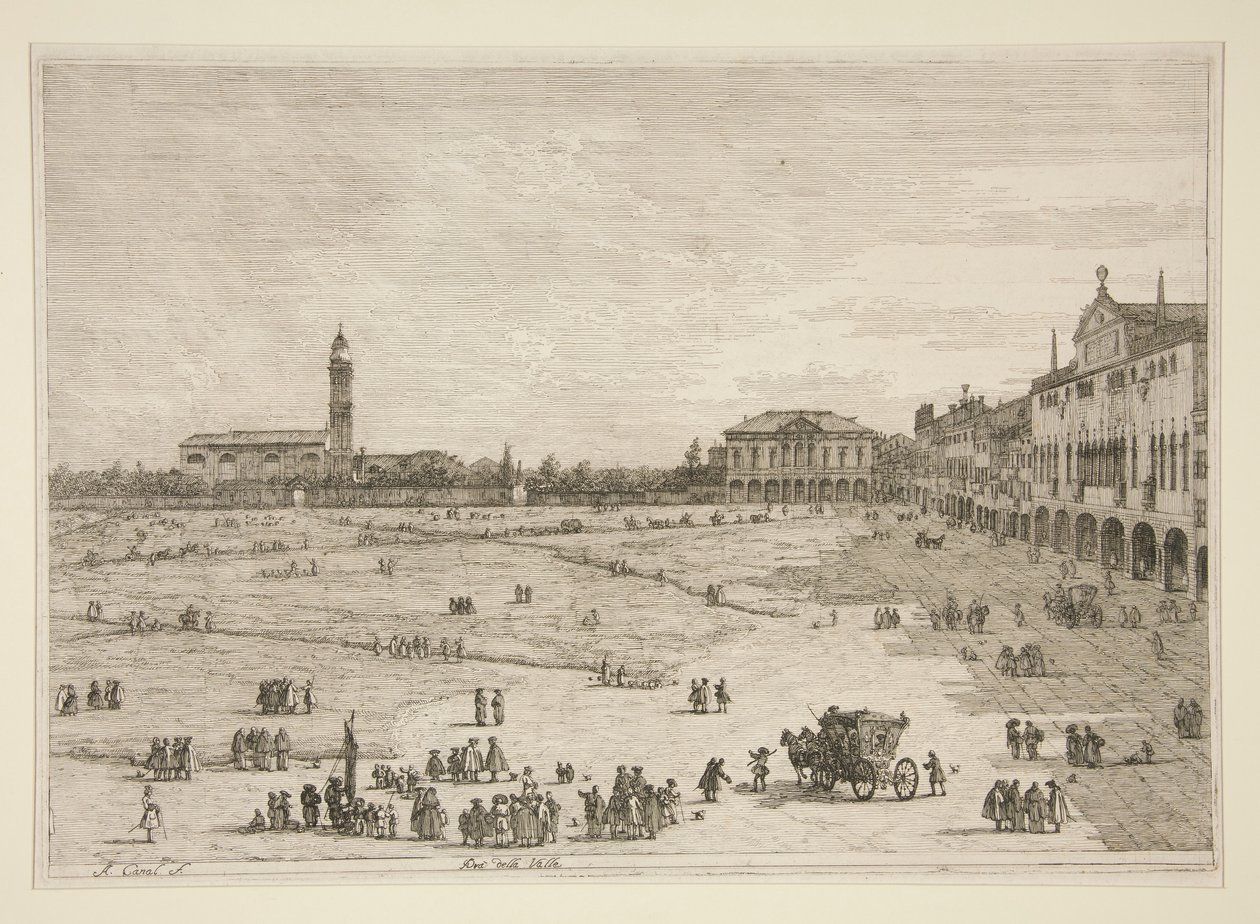 Prà della Valle, de la série Vedute (Vues) - Canaletto (Giovanni Antonio Canal)