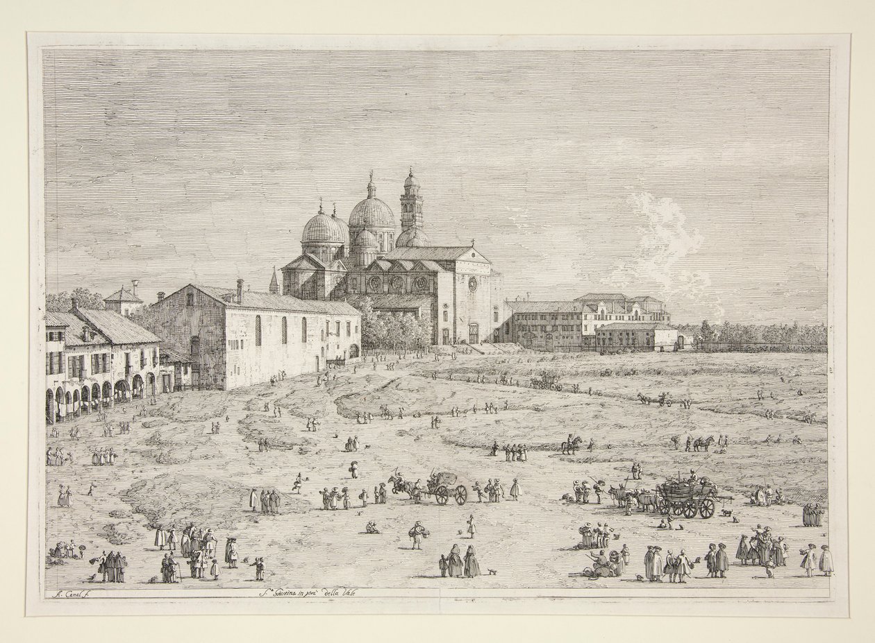 S. Giustina in Prà della Valle, de la série Vedute (Vues) - Canaletto (Giovanni Antonio Canal)