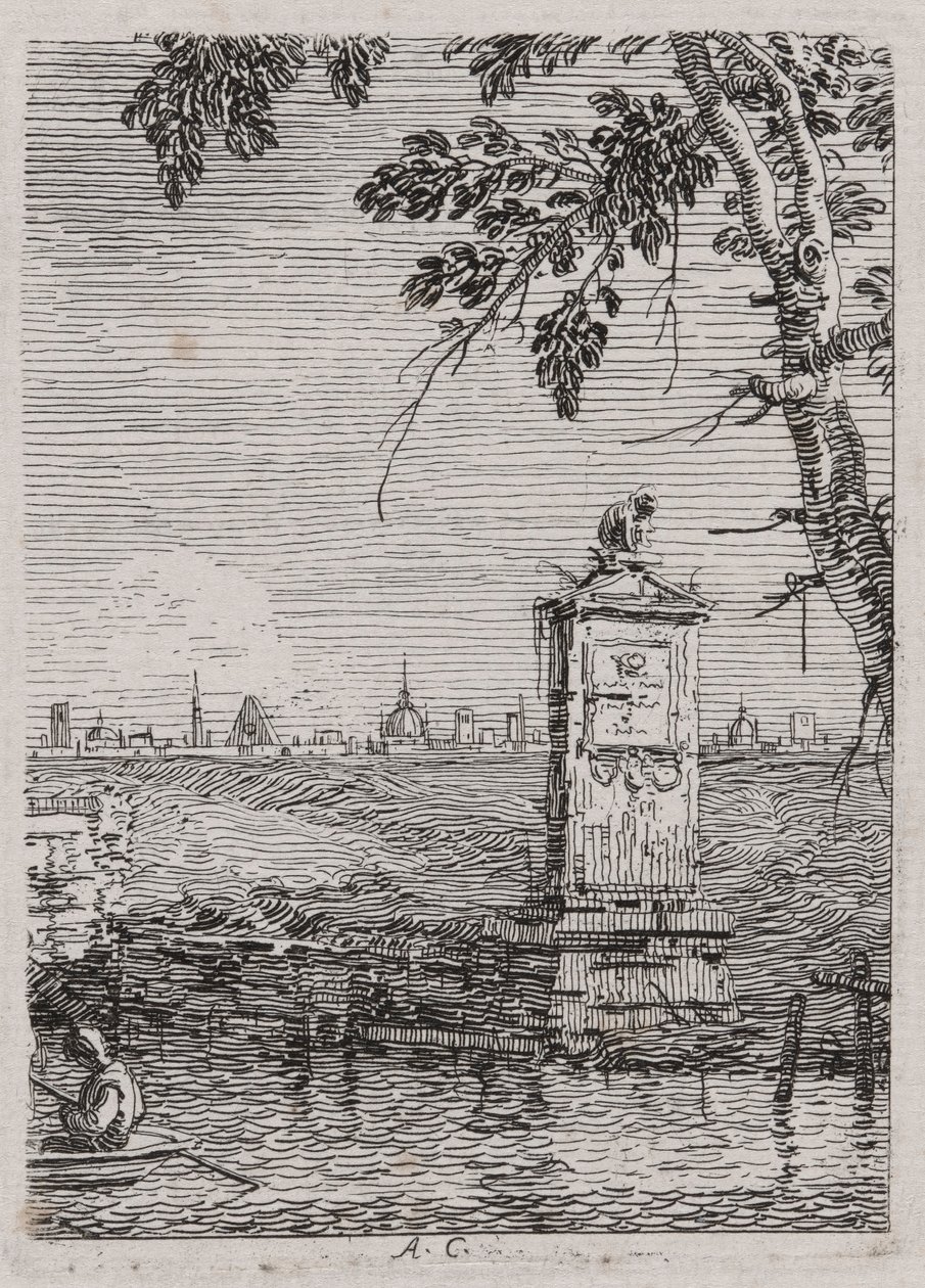 Le Petit Monument, de la série Vedute - Canaletto (Giovanni Antonio Canal)