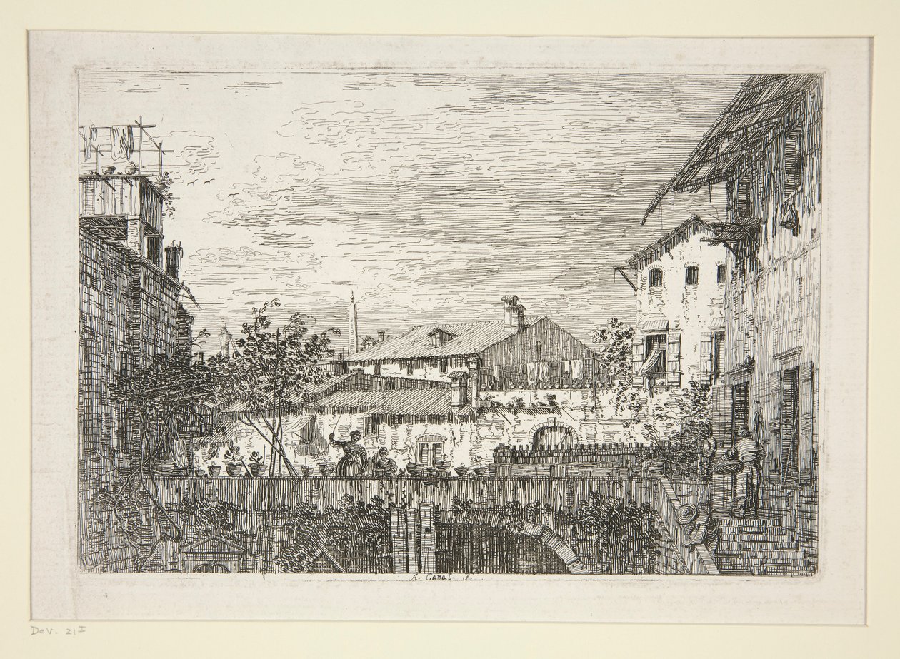 La Terrasse, de la série Vedute (Vues) - Canaletto (Giovanni Antonio Canal)