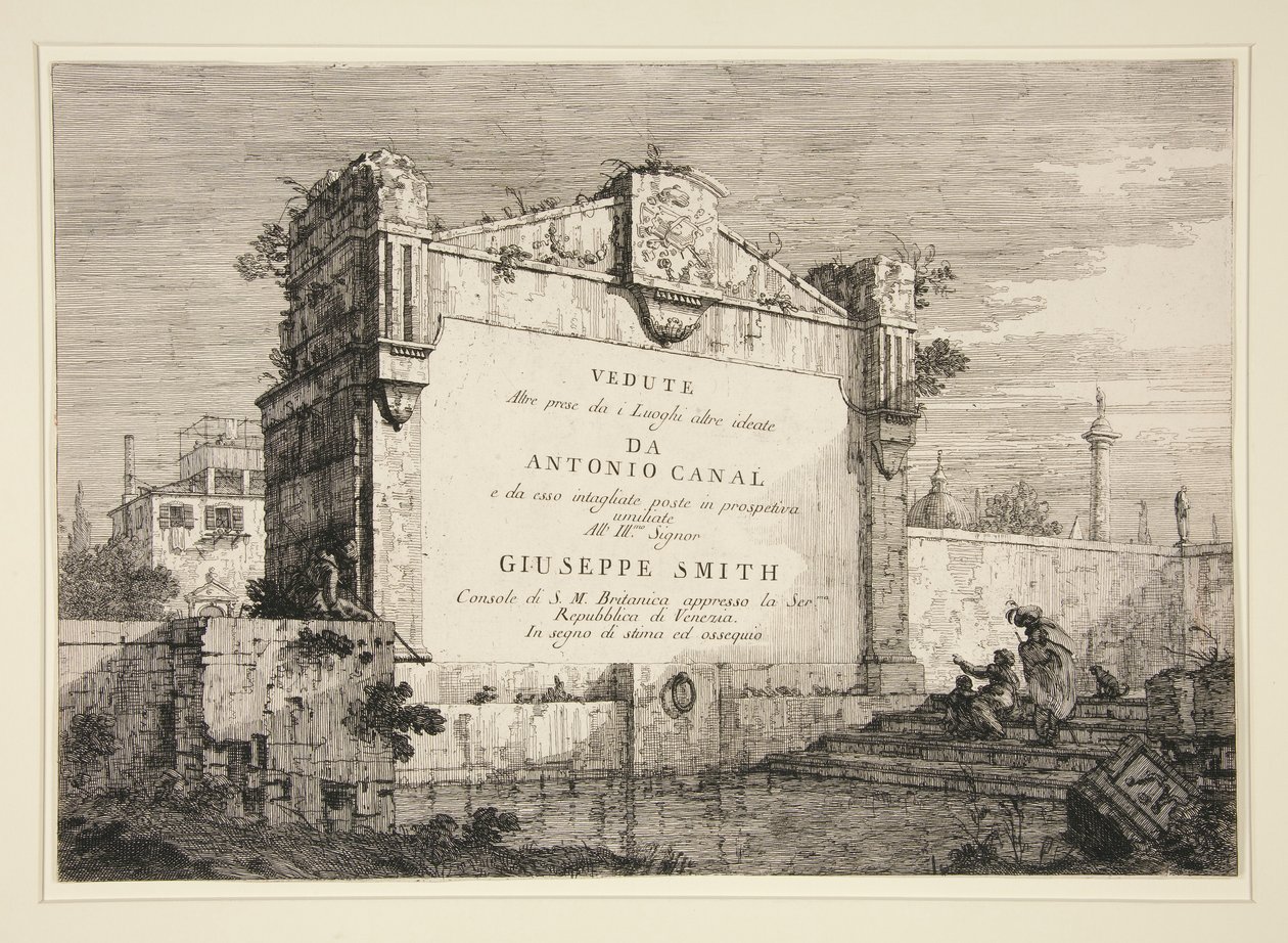 Planche de titre, de la série Vedute - Canaletto (Giovanni Antonio Canal)
