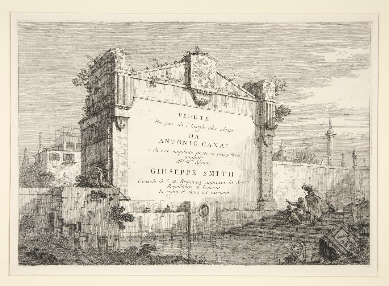 Page de titre, de la série Vedute (Vues) - Canaletto (Giovanni Antonio Canal)
