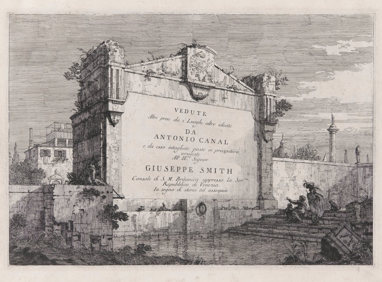 Page de titre, de la série Vedute (Vues) - Canaletto (Giovanni Antonio Canal)