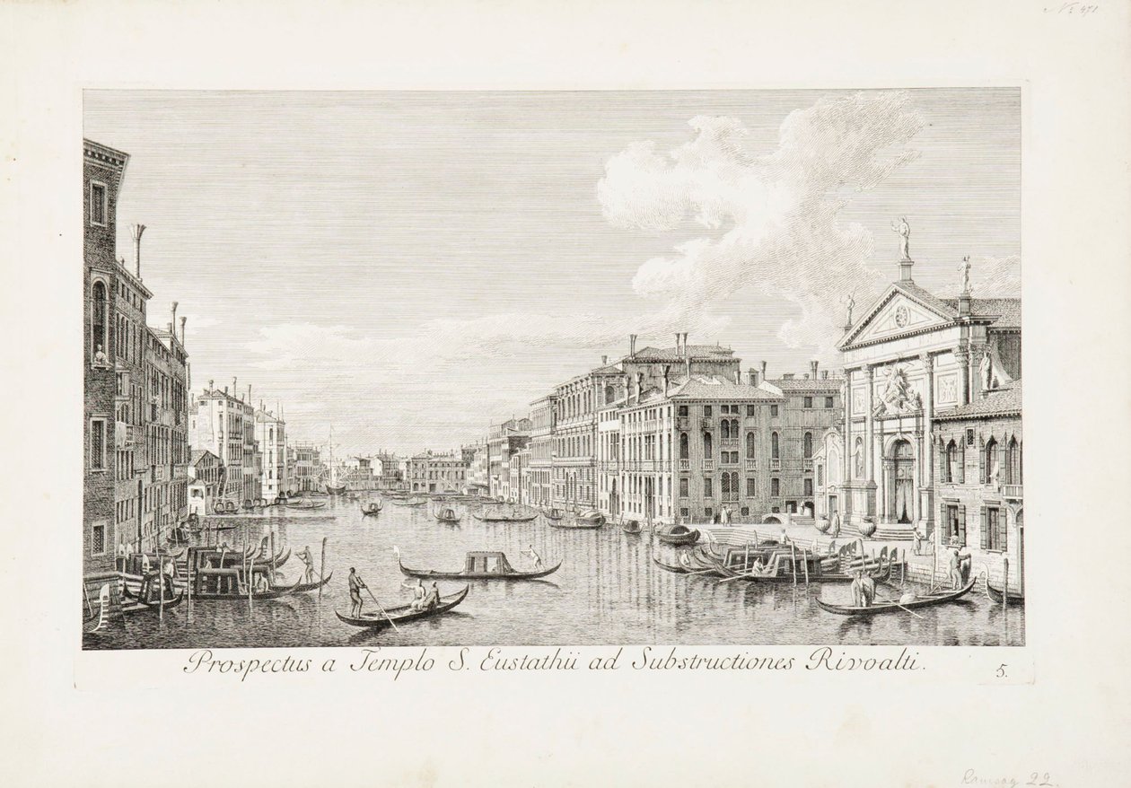 Vue depuis Saint-Eustache vers le Rialto - Canaletto