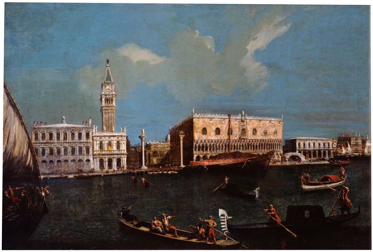 Grand Canal, Piazzetta et Palais des Doges à Venise, 18e siècle - Canaletto,
