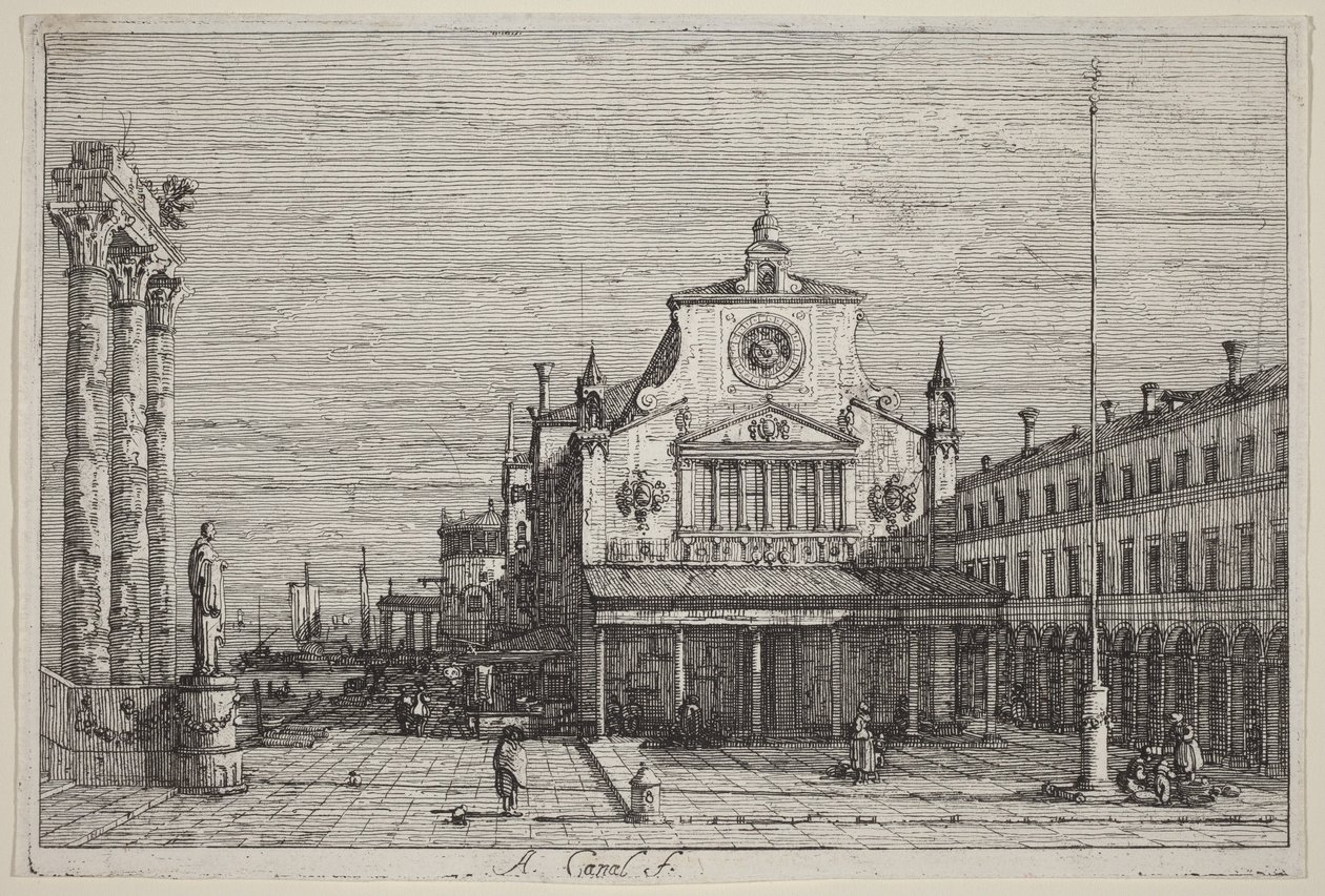 Vue imaginaire de S. Giacomo di Rialto - Canaletto
