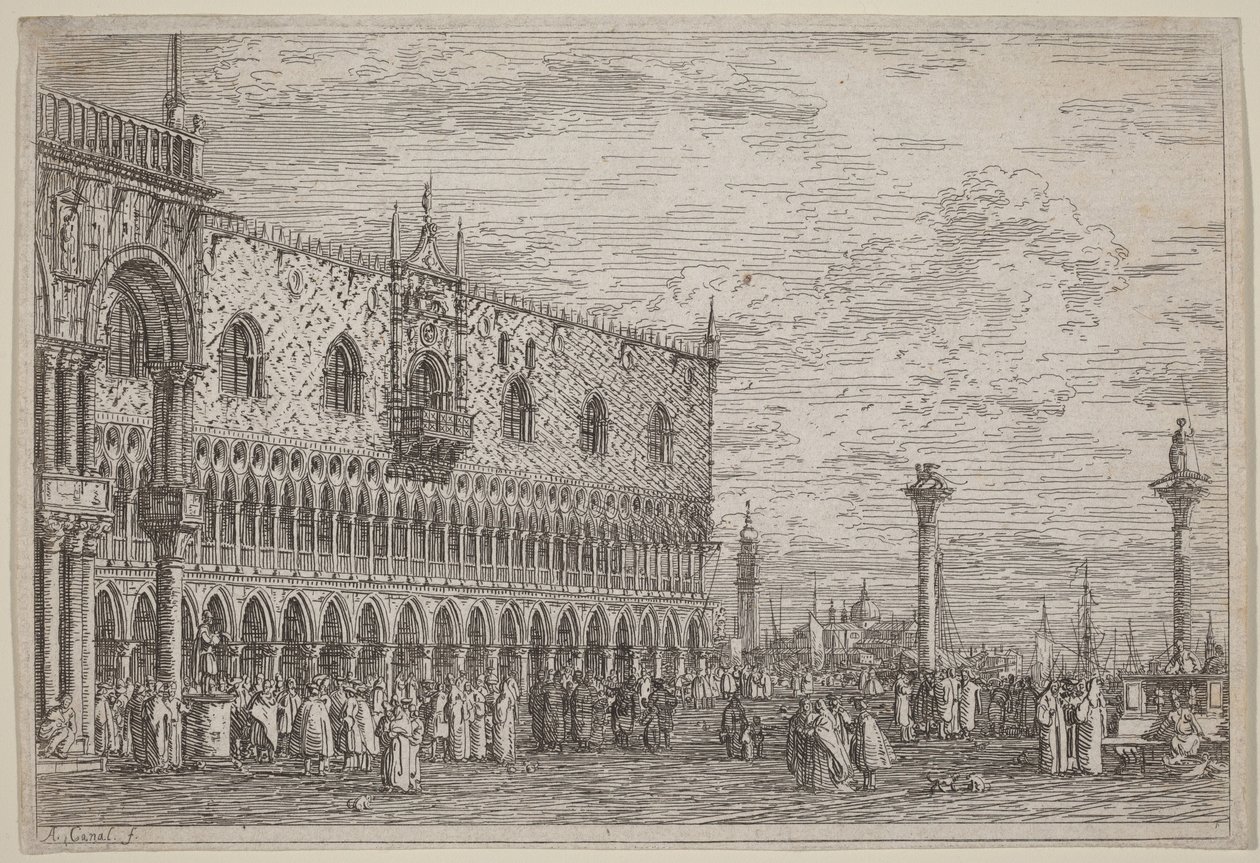 La Piera del Bando. Planche V. - Canaletto