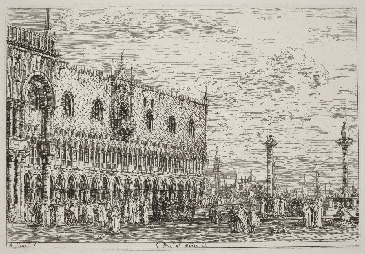 La Piera del Bando. V. - Canaletto