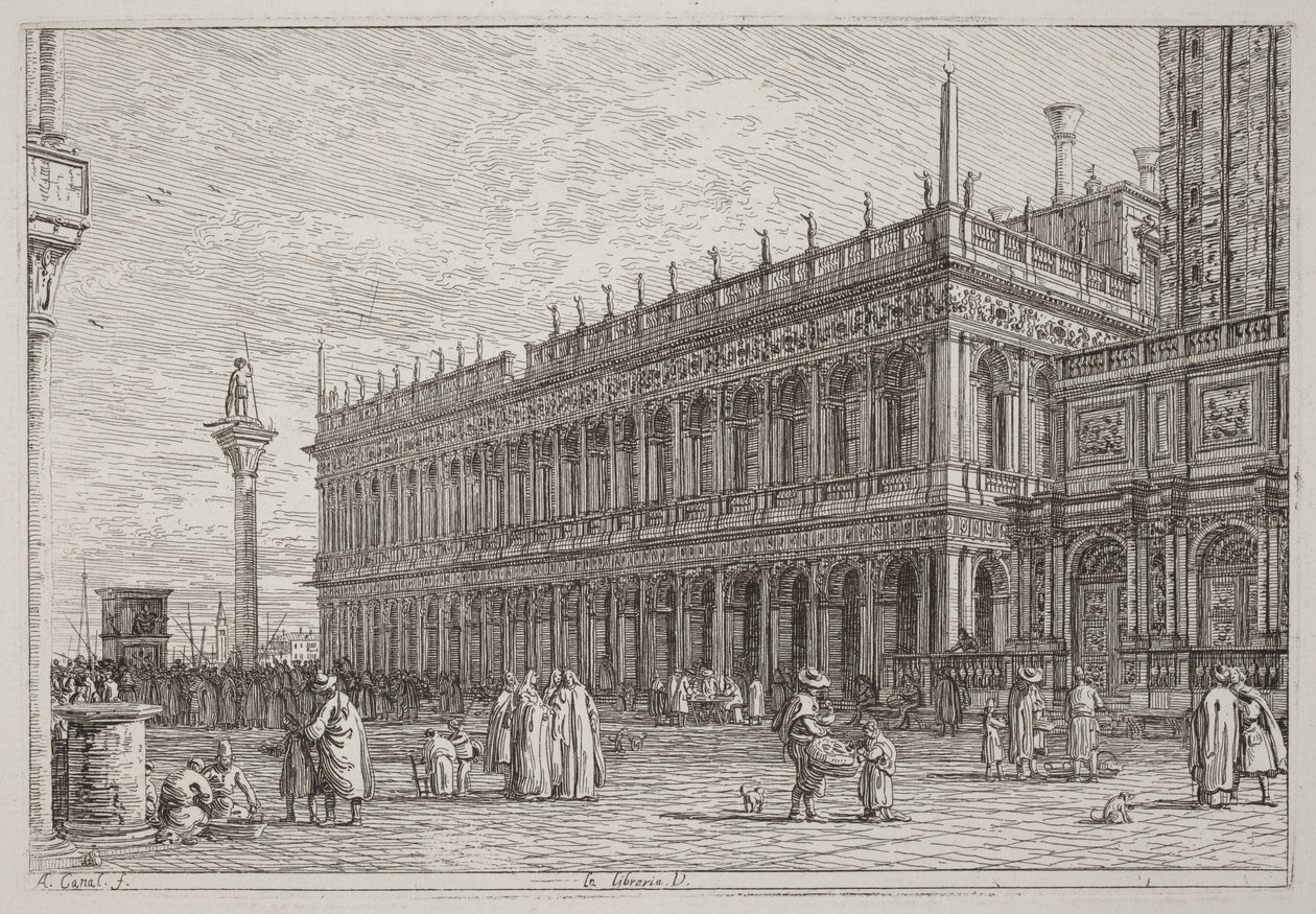 La bibliothèque. V. [en haut à gauche] - Canaletto