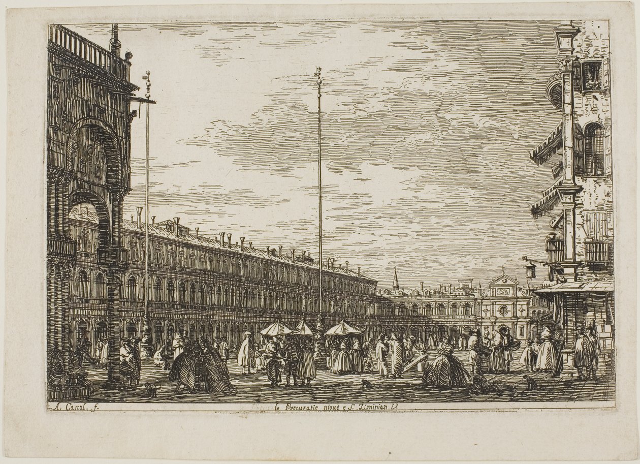 Le Procuratie niove et S. Ziminian V., de Vedute - Canaletto