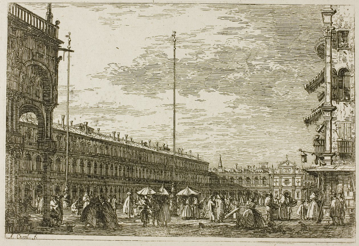 Le Procuratie niove et S. Ziminian V, de Vedute - Canaletto