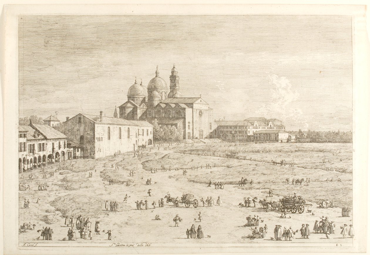 S. Giustina à Prà della Valle, de la série « Vues » - Canaletto