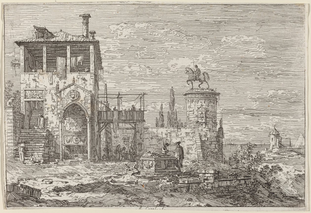 Le Monument Équestre, vers 1735-1746 - Canaletto