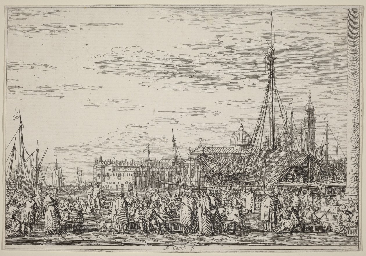 Le marché sur le Molo - Canaletto