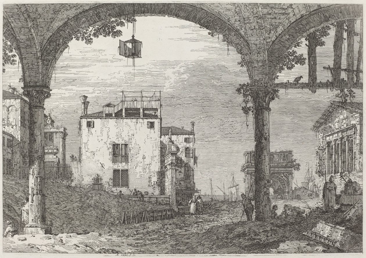 Le Portique avec la Lanterne - Canaletto