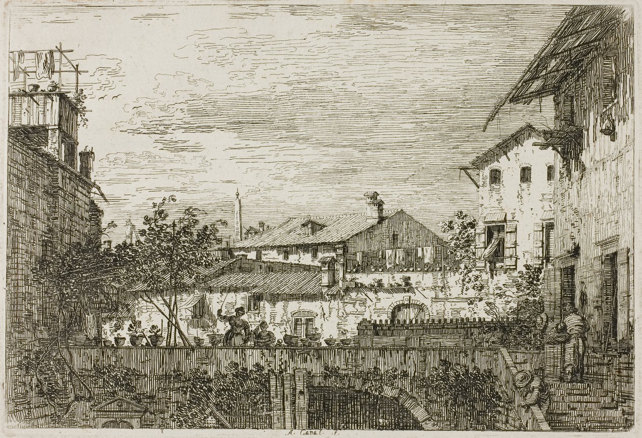 La terrasse, de Vedute - Canaletto