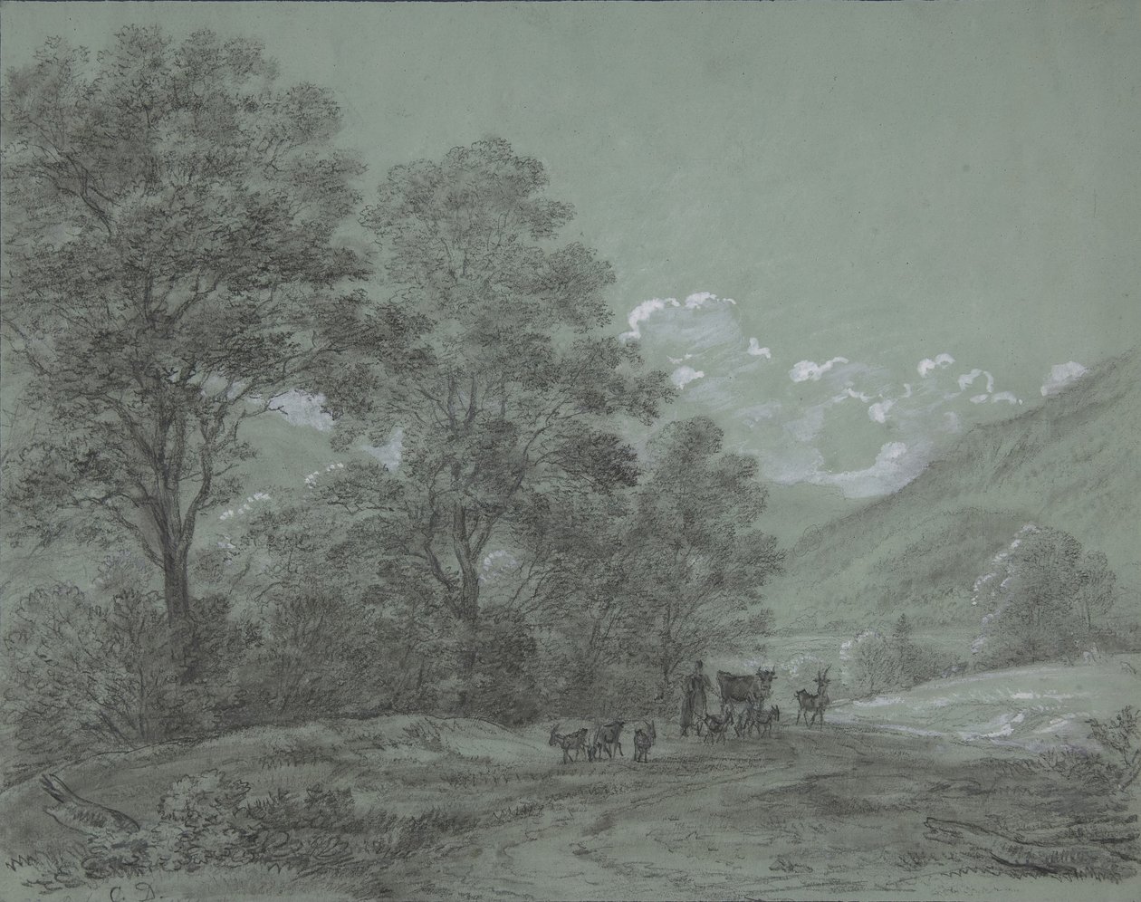 Paysage près de Ruhpolding, fin 18ème-milieu 19ème siècle - Cantius Dillis