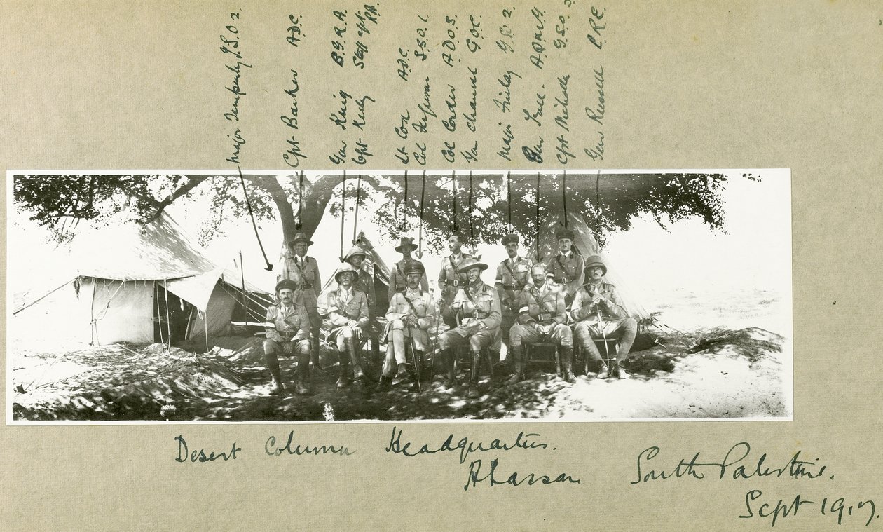 Quartier Général de la Colonne du Désert à Abassan, Sud de la Palestine, septembre 1917 - Capt. Arthur Rhodes