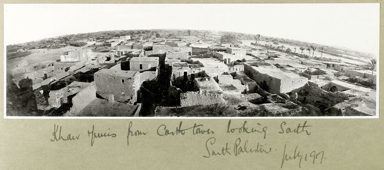 Khan Yunis depuis la tour du château, Palestine du Sud, juillet 1917 - Capt. Arthur Rhodes