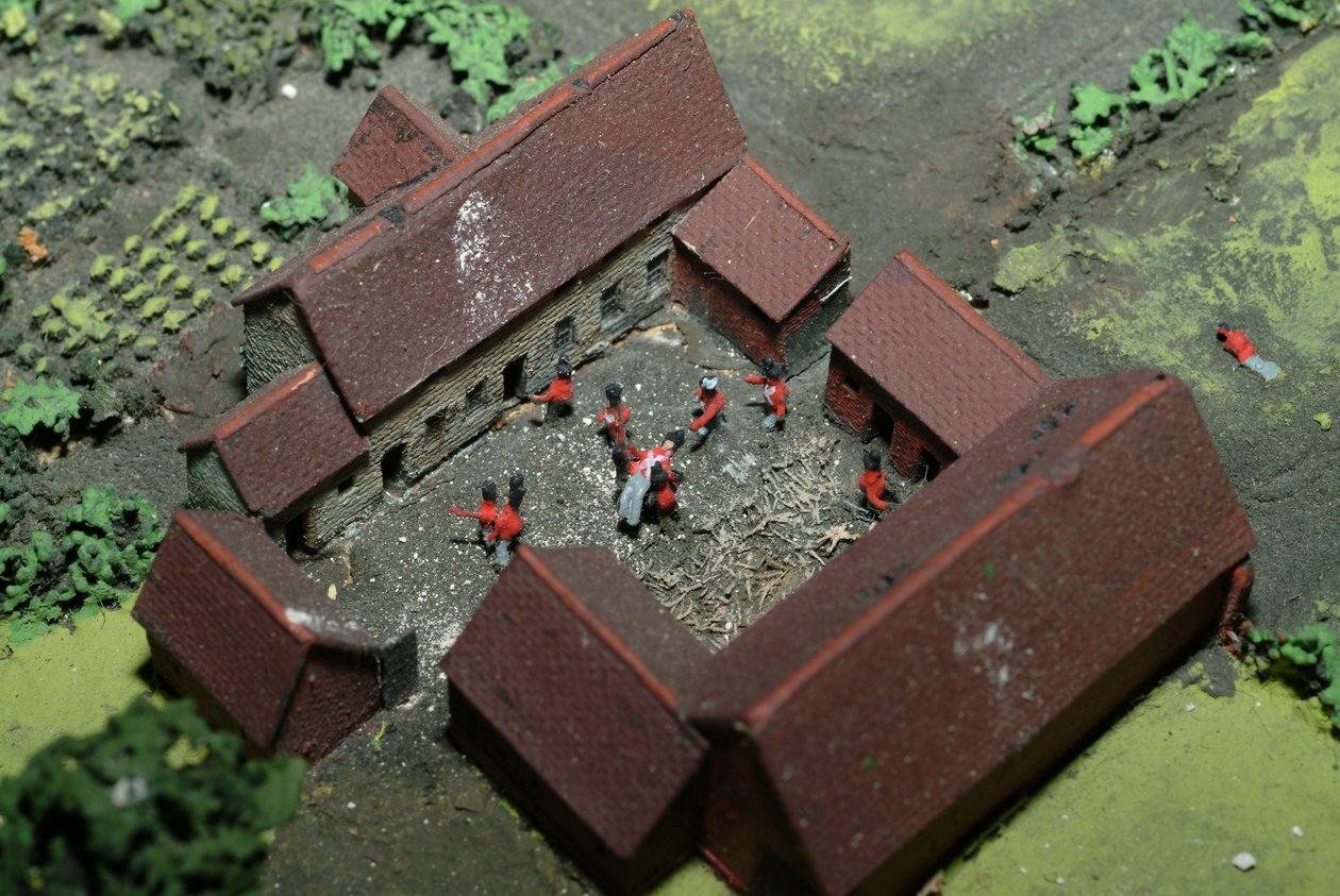 Diorama de la bataille de Waterloo montrant les troupes positionnées à 19h45 le 18 juin 1815 (détail) - Capt. William Siborne