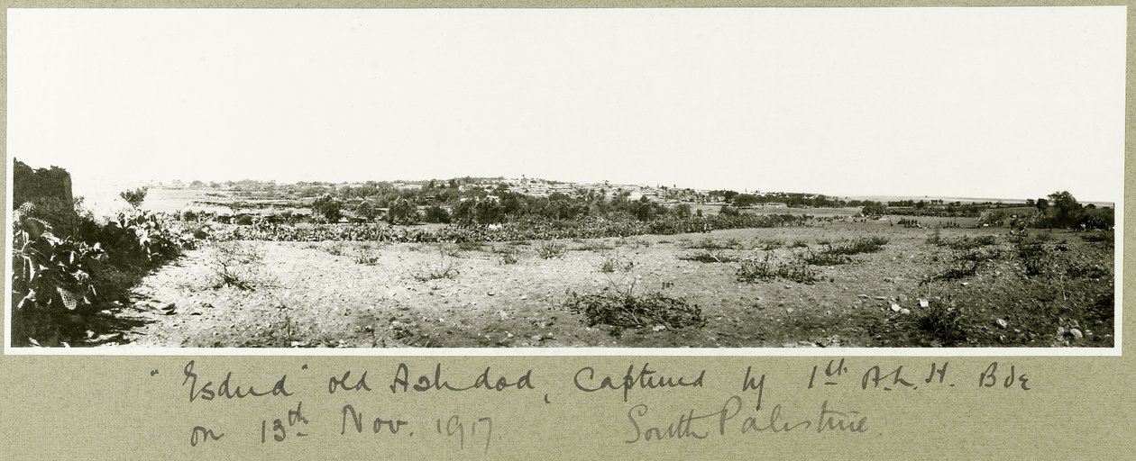 Esdud, ancien Ashdod, capturé par la 1ère Brigade A.L.H. le 13 novembre 1917 - Capt. Arthur Rhodes