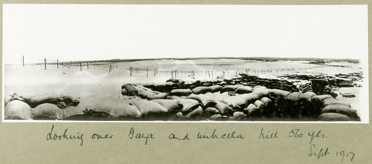 Vue sur Gaza et Umbrella Hill, septembre 1917 - Capt. Arthur Rhodes