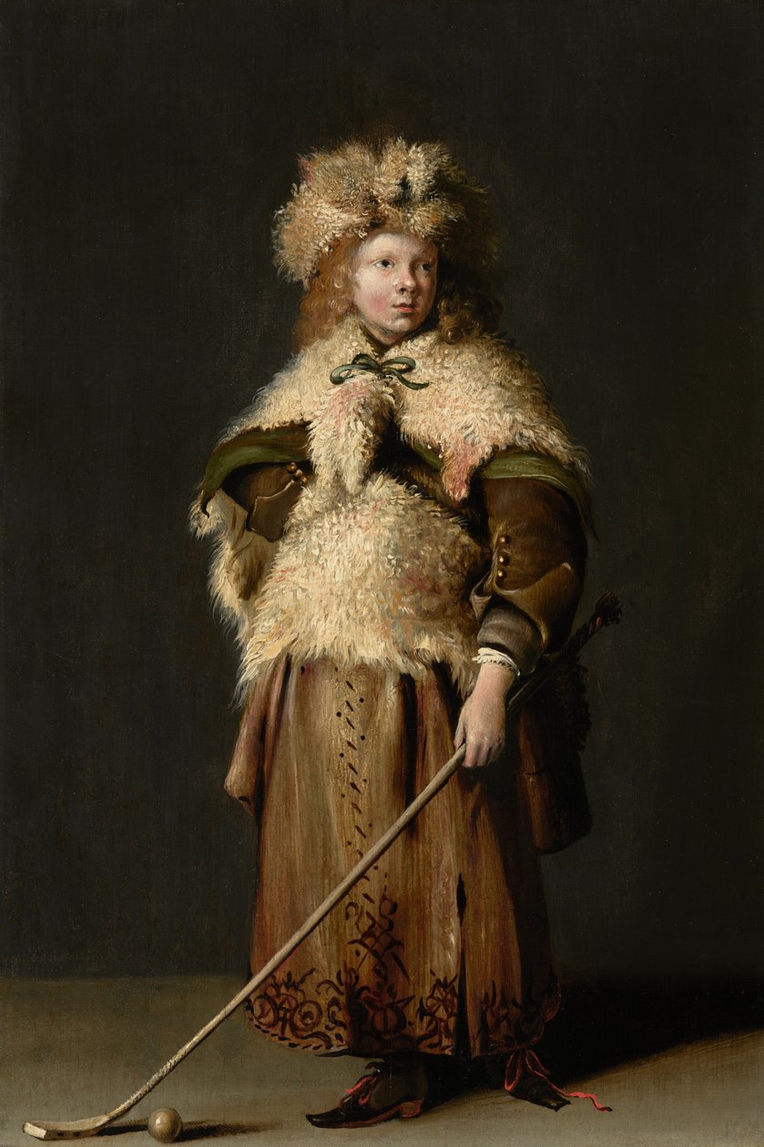 Moses ter Borch tenant un bâton de golf, vers 1655 (huile sur panneau) - Capt. Frederick Parr