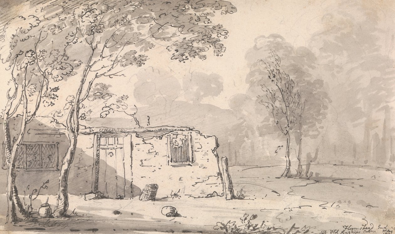 Flamstead End, Cottage du vieux Ruskin près de Cheshunt, mai 1814 - Capt. Thomas Hastings