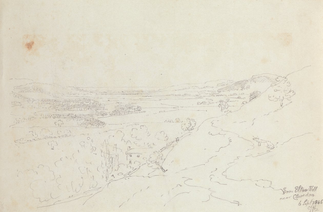 Depuis Elton Hill près de Clevedon, 6 septembre 1845 - Capt. Thomas Hastings