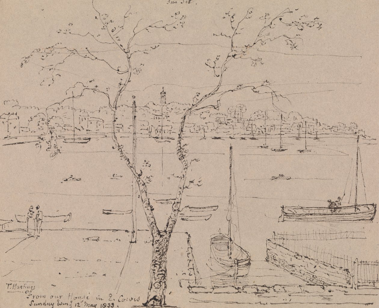 Depuis notre maison à East Cowes, dimanche soir, 12 mai 1833 - Capt. Thomas Hastings