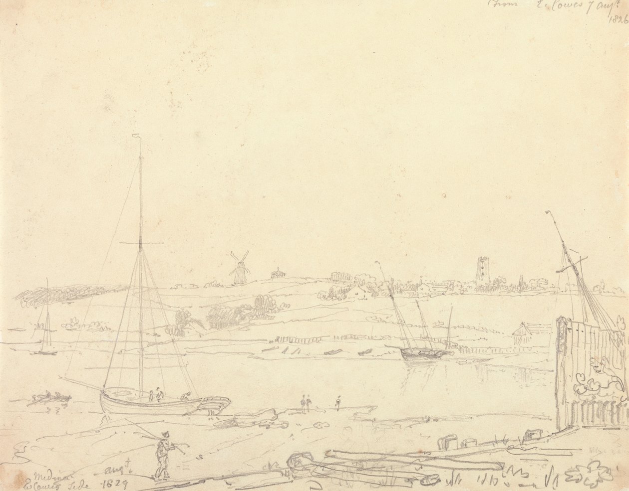 Medina, côté Est de Cowes, 7 août 1826 - Capt. Thomas Hastings
