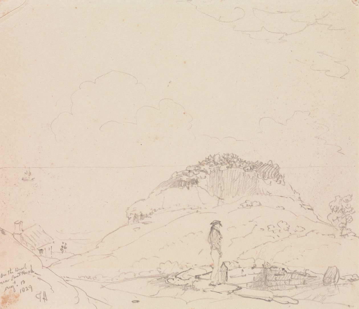 Sur la plage près de Sandrock, 13 août 1829 - Capt. Thomas Hastings