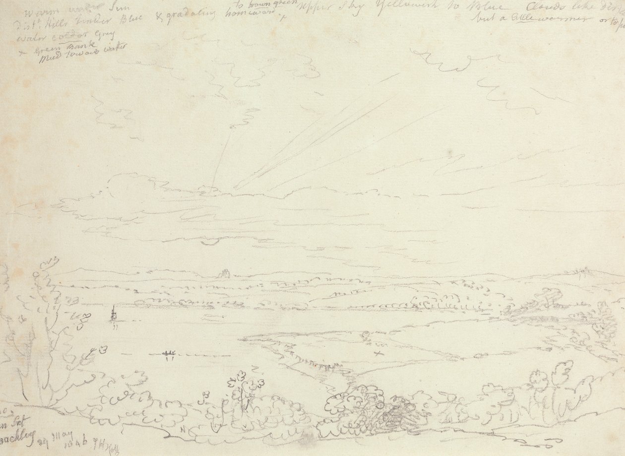 Coucher de soleil, Beachley, 29 mai 1846 - Capt. Thomas Hastings
