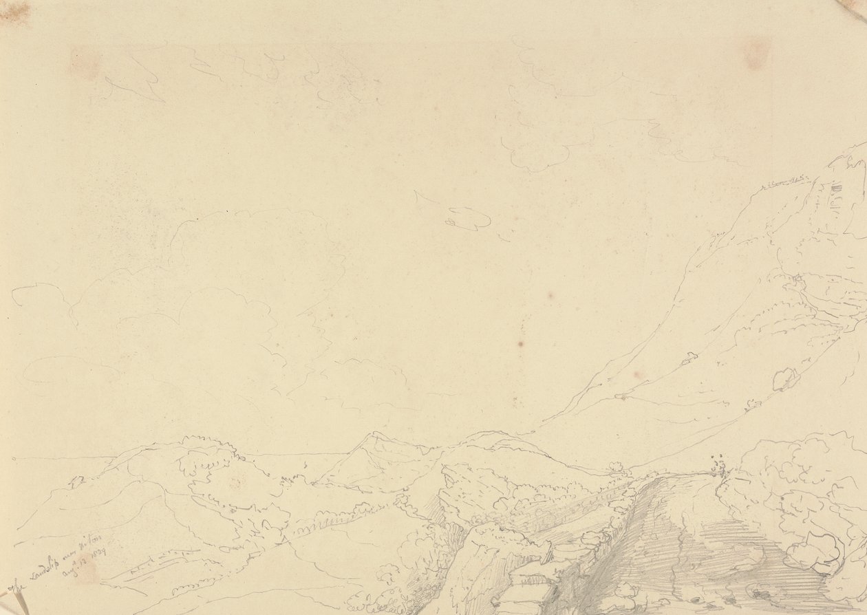 Le glissement de terrain sur Niton, 13 août 1829 - Capt. Thomas Hastings