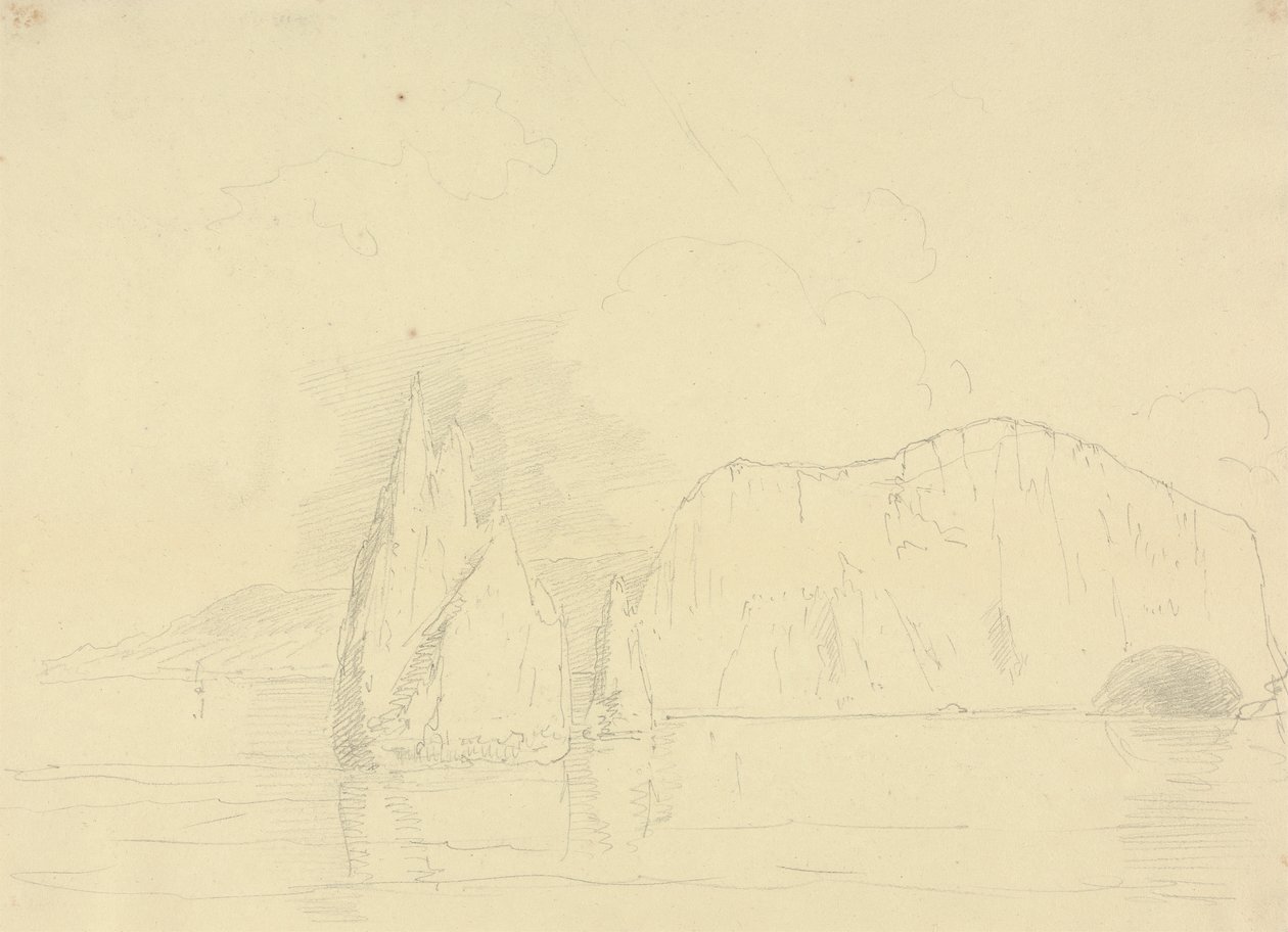 Les Aiguilles et les falaises de Freshwater, île de Wight - Capt. Thomas Hastings