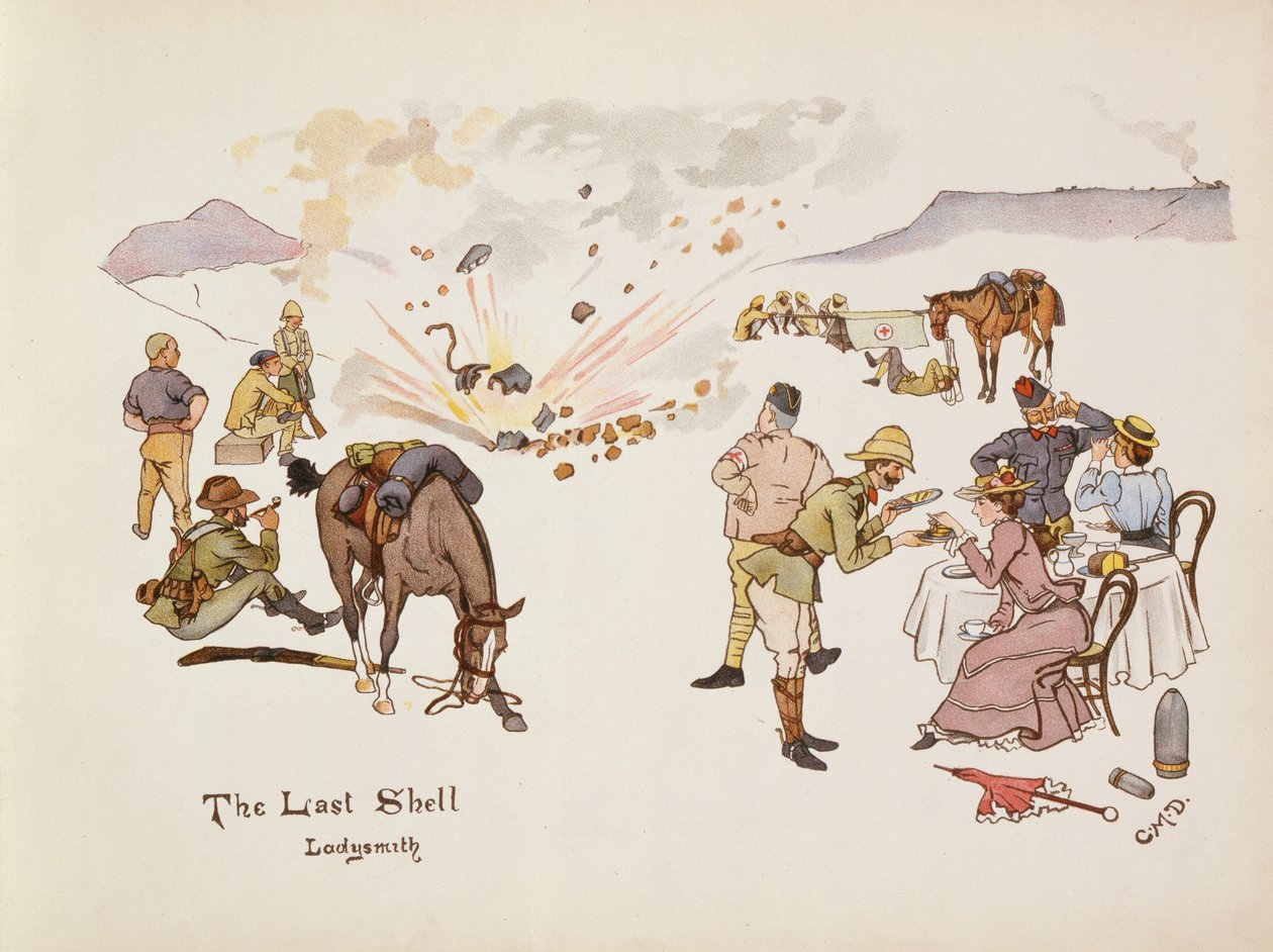 Le dernier obus, Ladysmith, de The Leaguer of Ladysmith, 1900 - Captain Clive Dixon