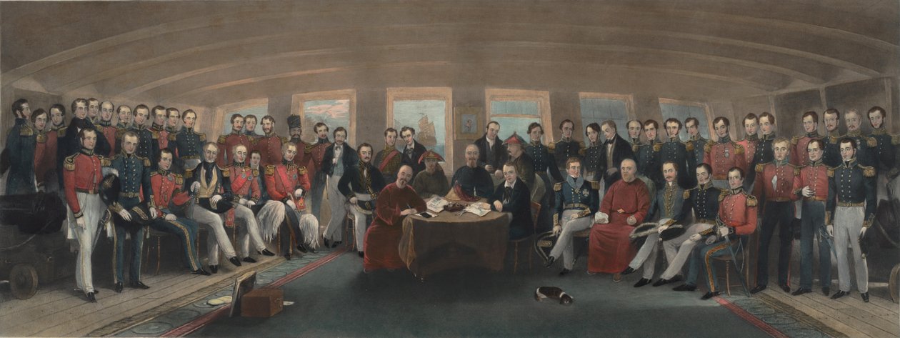 La signature et la scellée du traité de Nankin - Captain John Platt