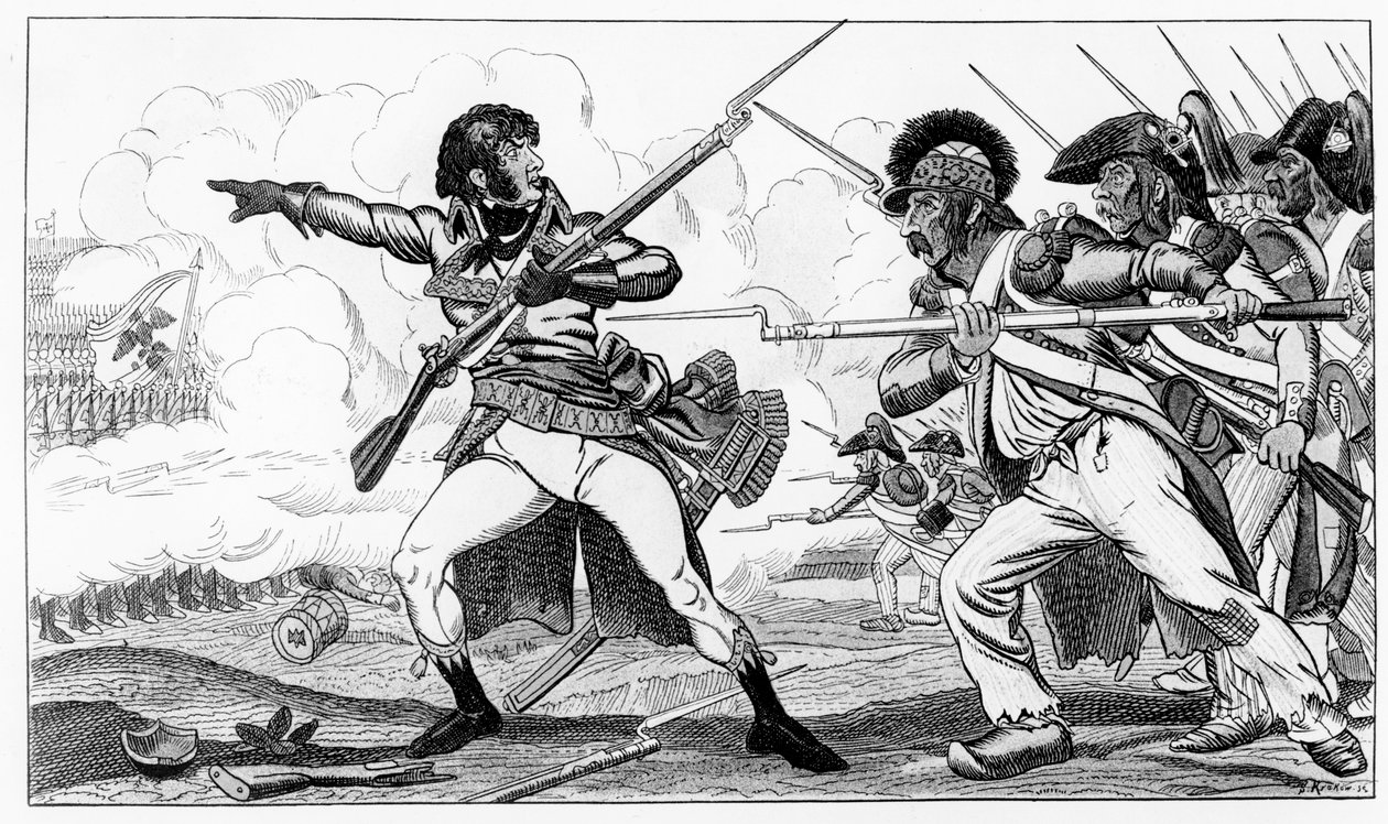 Les Volontaires en sabots à la bataille de Valmy, 20 septembre 1792, illustration de 