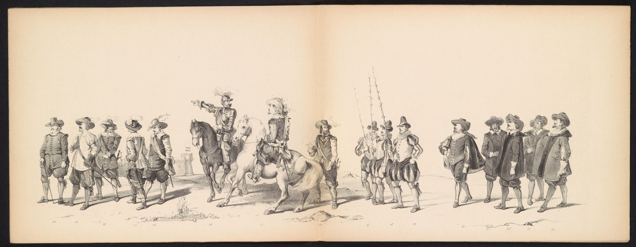 Mascarade des étudiants de Leyde, 1850 (plaque 2) - Carel Christiaan Antony Last
