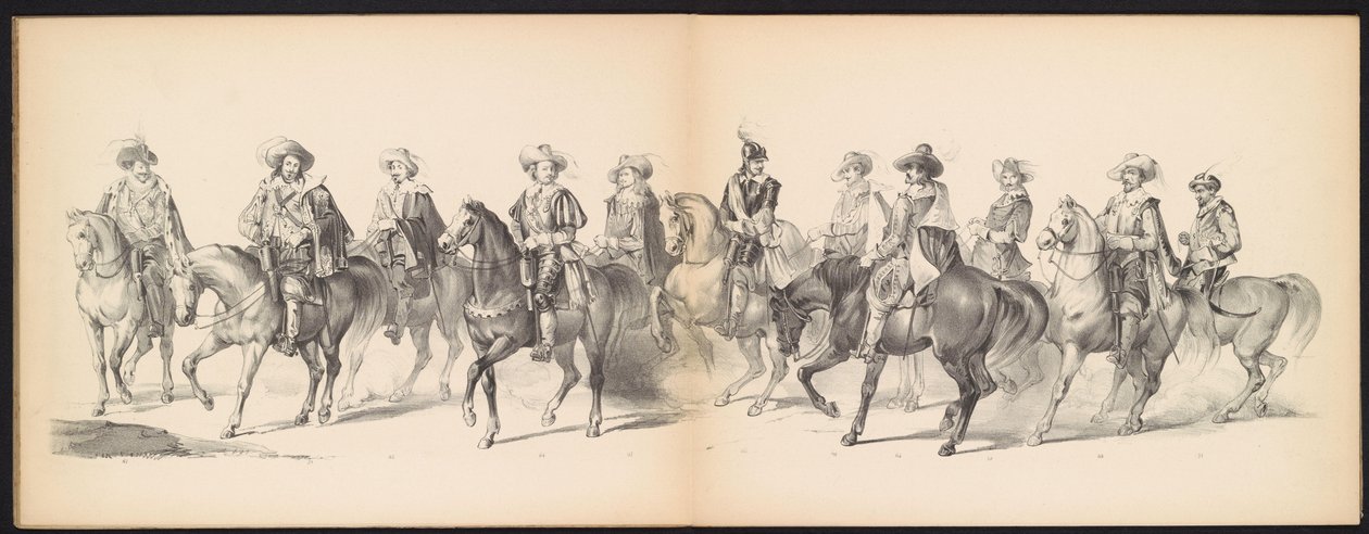 Maskerade van de Leidse studenten, 1850 (plaat 7) - Carel Christiaan Antony Last