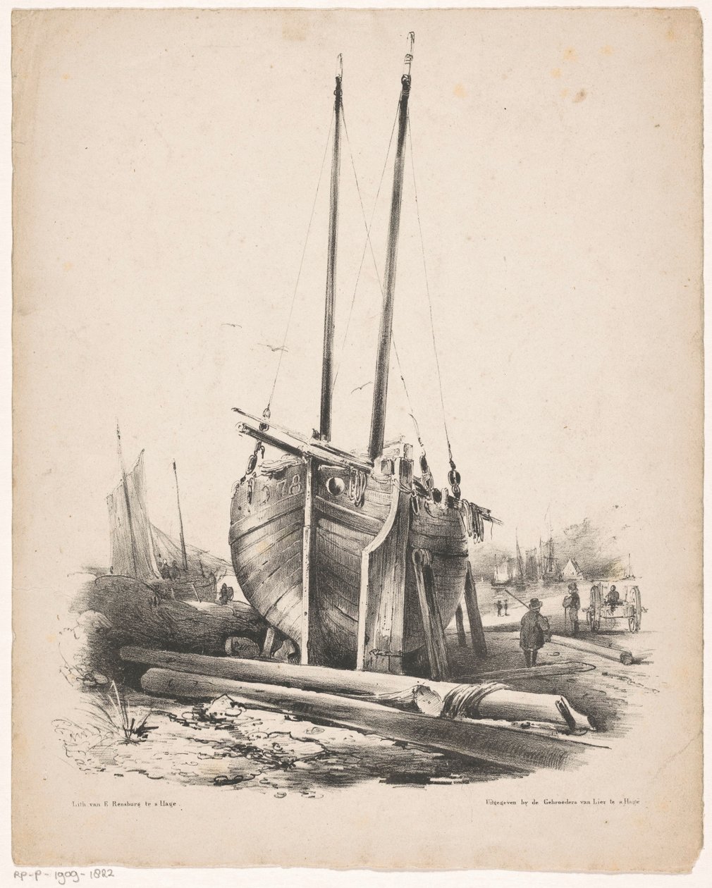Bateau de pêche en réparation - Carel Christiaan Antony Last